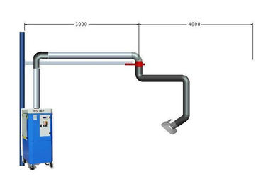 Automatically Cleaning Mobile Fume Extractor Text Screen Operating