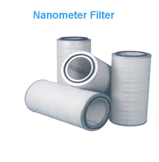Glass Fiber Medium HEPA Cartridge Filter For Oily / Glutinous Fume Dust