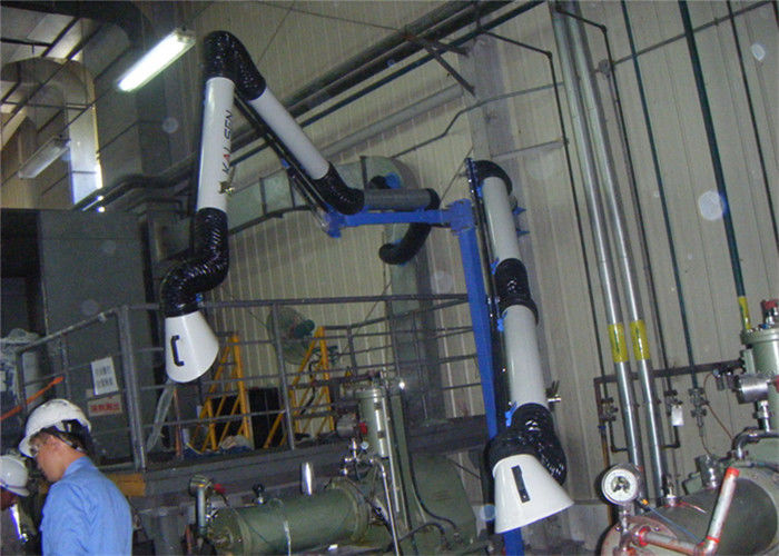 White Color Welding Exhaust Arms , Dust Extraction Arm For Welding Fume Disposal