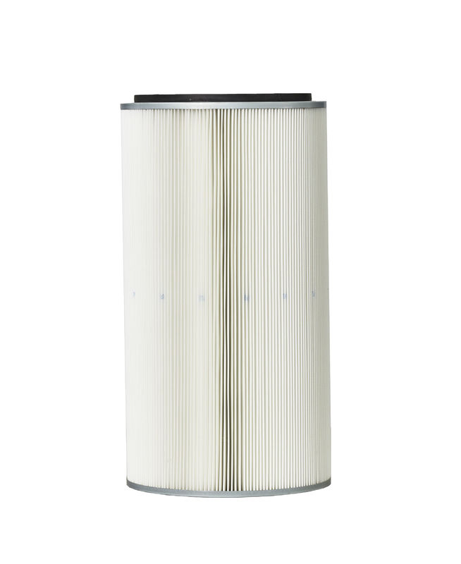Industrial Pleated Polyester Filter Element Cartridge For Dust Collector  Above MERV 15 Level