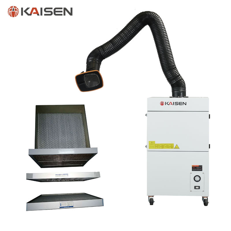Mobile Small Laser Cutting Fume Extractor With HEPA Filter, 1000m³/h Air Flow，120V/220V~50/60Hz