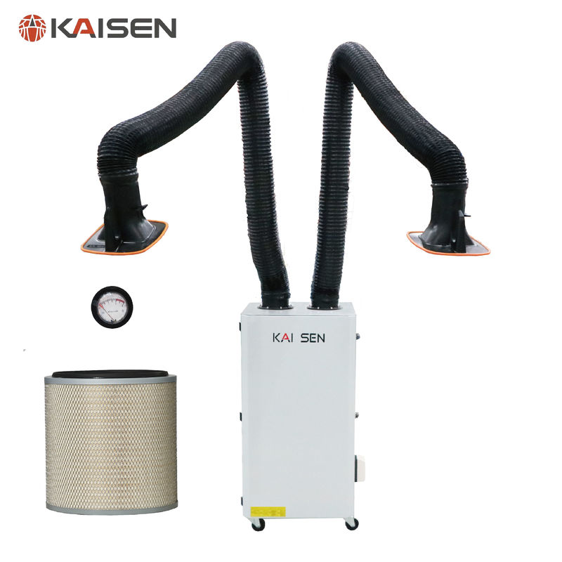 Double Arms Industrial Dust Extractor , Mobile Welding Fume Extraction Units
