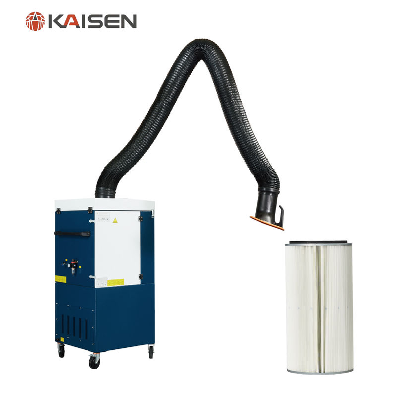 Bench Top Mobile Fume Extractor KZS-1.5S For Welding / Laser Dust Collecting