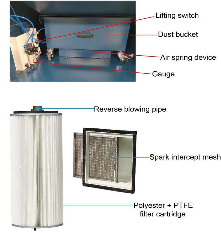 Manual Plasma Fume Extractor Convenient Humanization Design Operation Screen