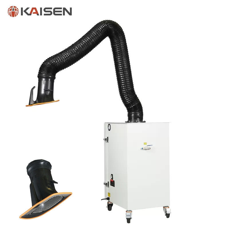 Mobile Industrial Dust Collector 99.9% Efficiency With Exhaust Arm For Welding / Grind