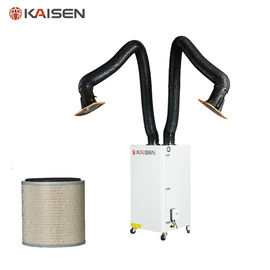 2.2KW Power Industrial Fume Extractor Mobile Double Suction Arms White Color